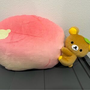 Rilakkuma Giant Peach Hug Plush – San-X Official Oversized Pillow Toy RARE